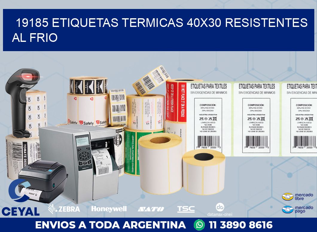 19185 ETIQUETAS TERMICAS 40X30 RESISTENTES AL FRIO