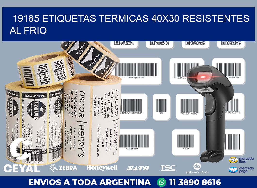 19185 ETIQUETAS TERMICAS 40X30 RESISTENTES AL FRIO