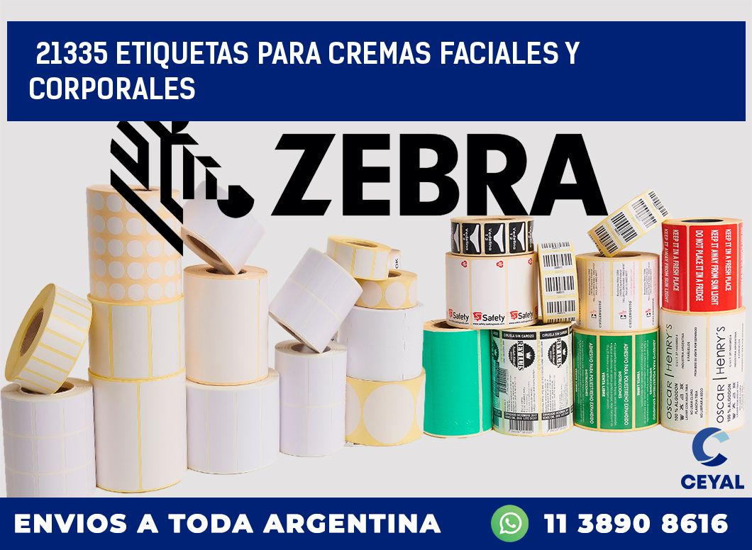 21335 ETIQUETAS PARA CREMAS FACIALES Y CORPORALES