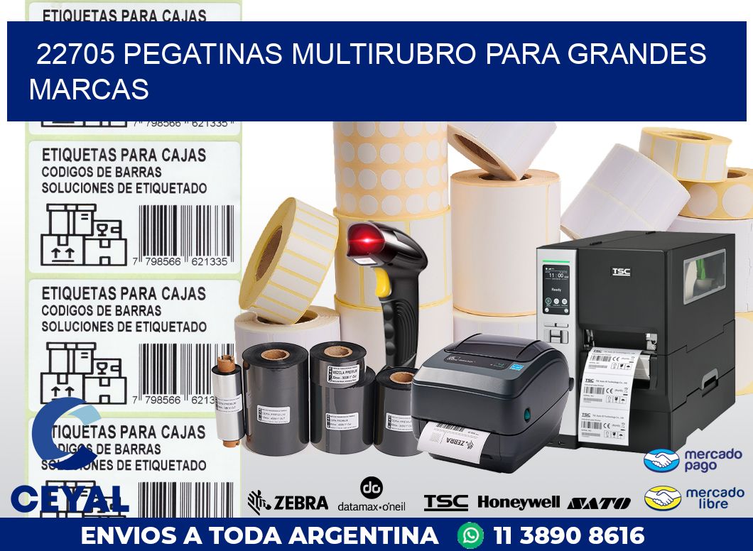 22705 PEGATINAS MULTIRUBRO PARA GRANDES MARCAS