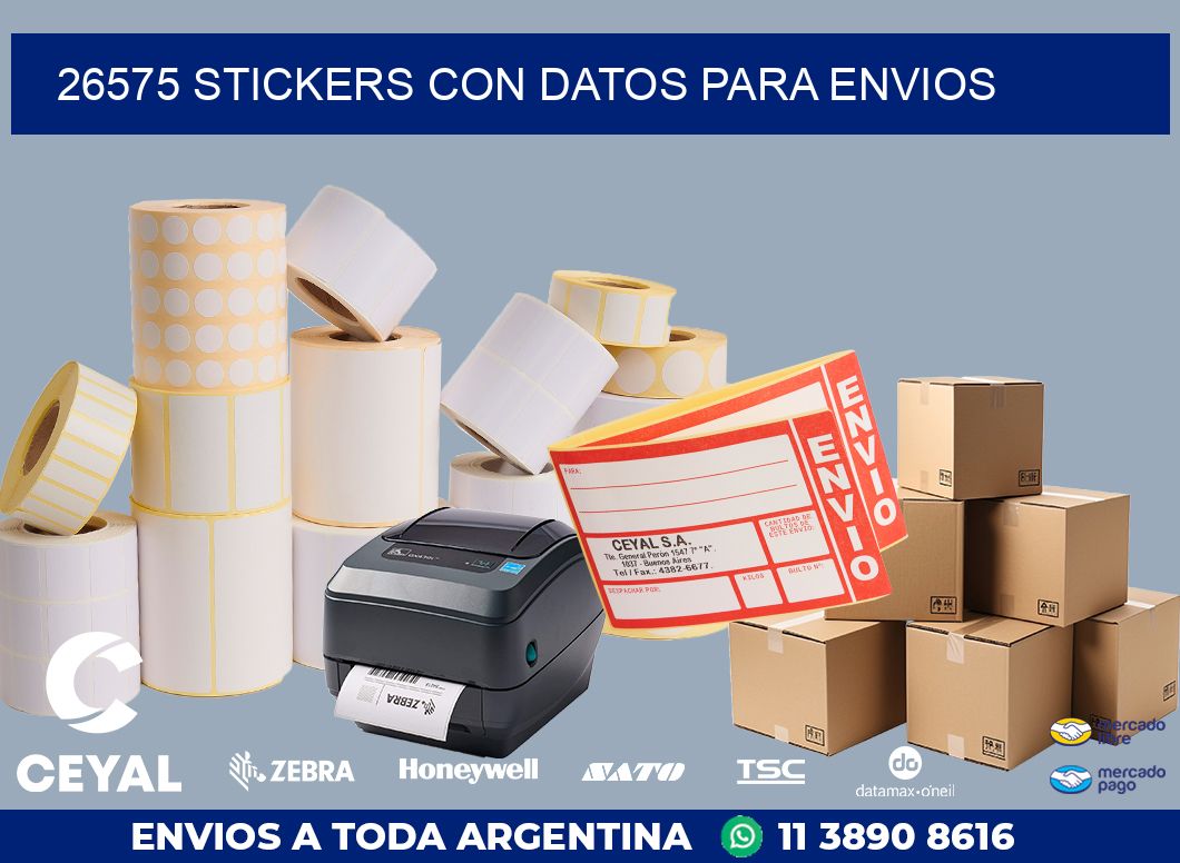 26575 STICKERS CON DATOS PARA ENVIOS