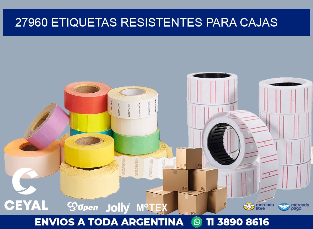 27960 ETIQUETAS RESISTENTES PARA CAJAS