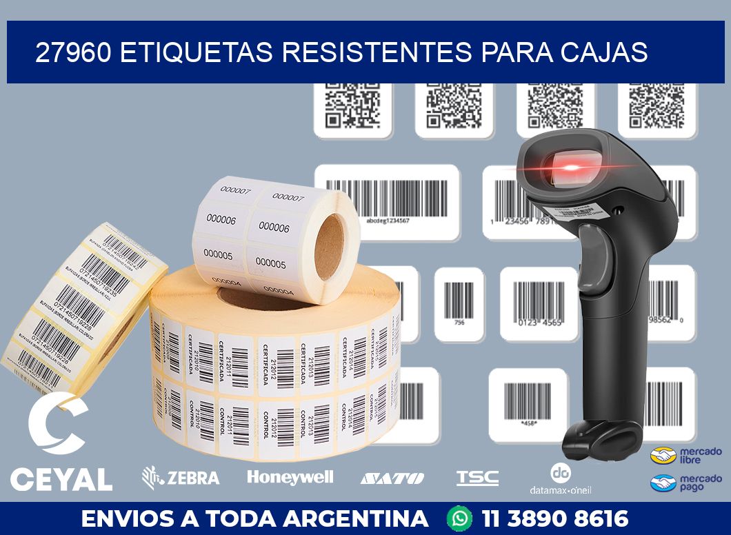 27960 ETIQUETAS RESISTENTES PARA CAJAS