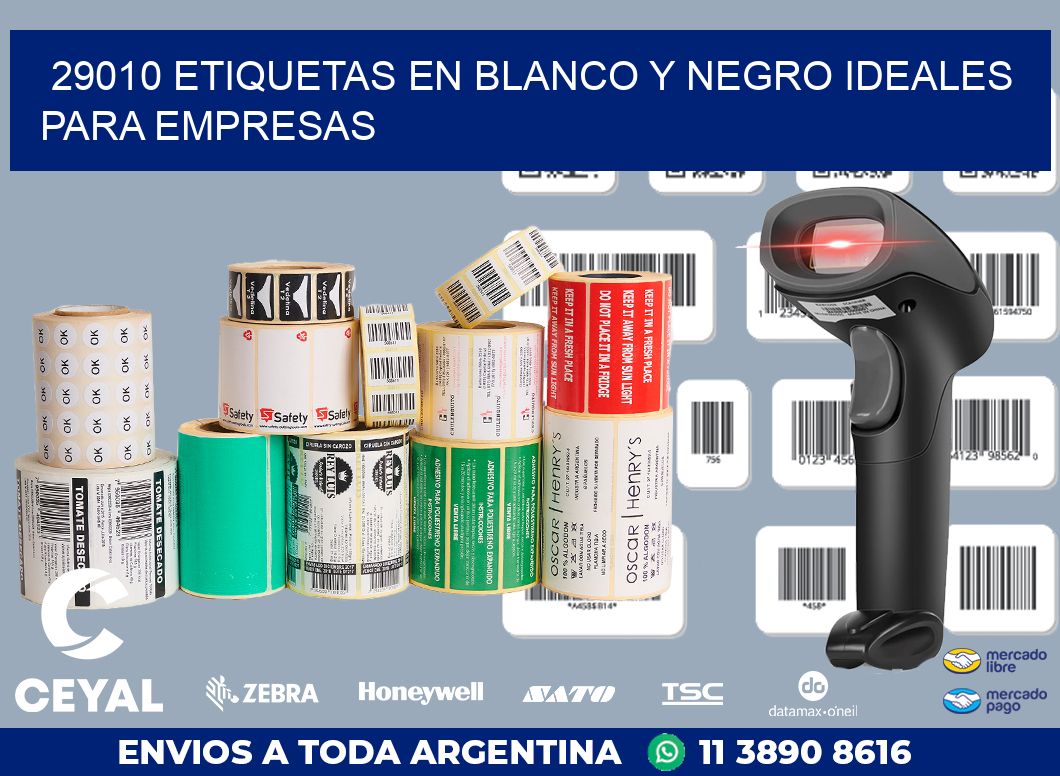 29010 ETIQUETAS EN BLANCO Y NEGRO IDEALES PARA EMPRESAS