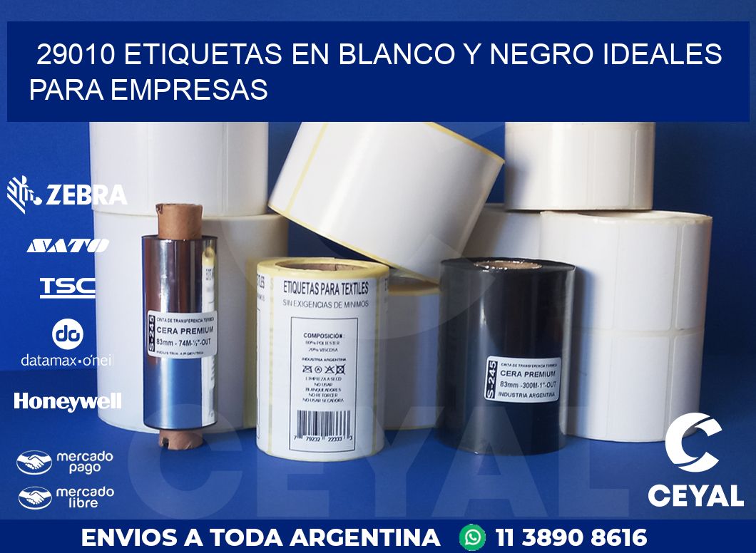 29010 ETIQUETAS EN BLANCO Y NEGRO IDEALES PARA EMPRESAS