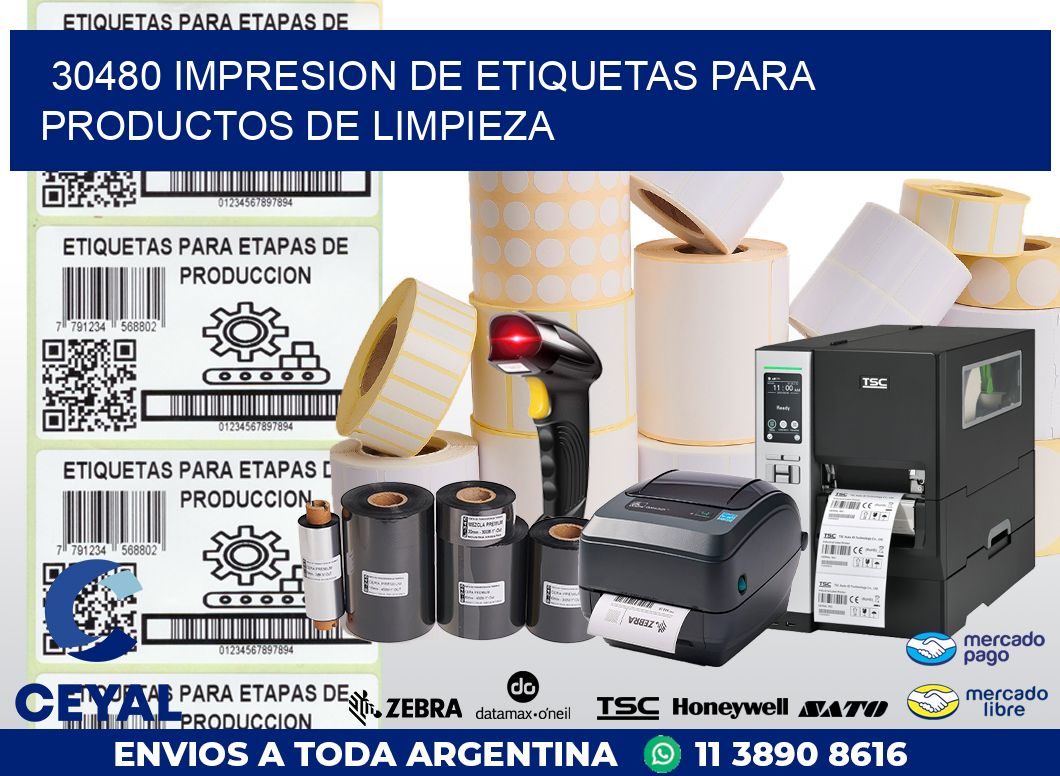 30480 IMPRESION DE ETIQUETAS PARA PRODUCTOS DE LIMPIEZA