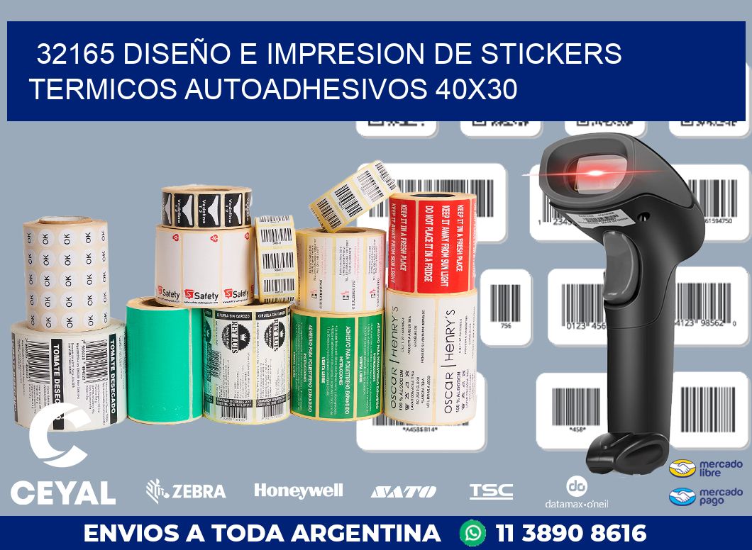 32165 DISEÑO E IMPRESION DE STICKERS TERMICOS AUTOADHESIVOS 40X30