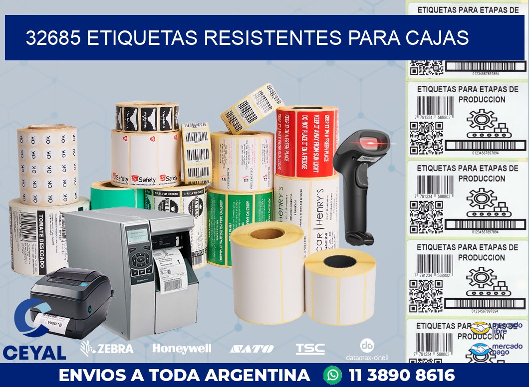 32685 ETIQUETAS RESISTENTES PARA CAJAS