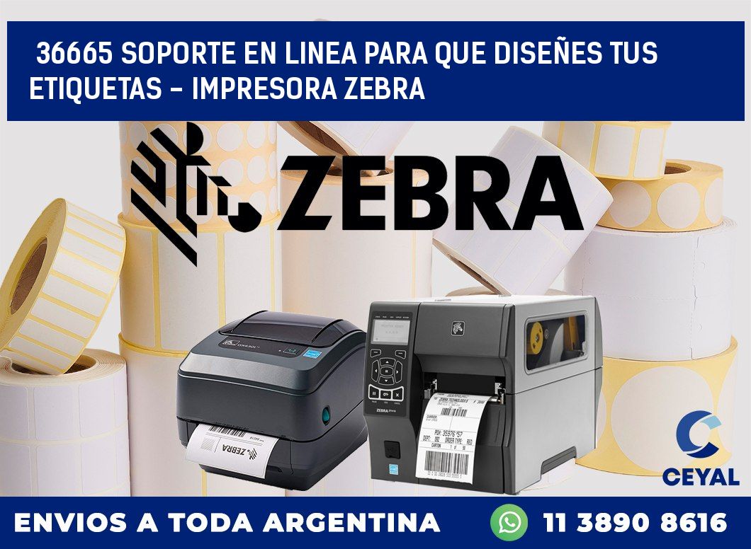 36665 SOPORTE EN LINEA PARA QUE DISEÑES TUS ETIQUETAS – IMPRESORA ZEBRA