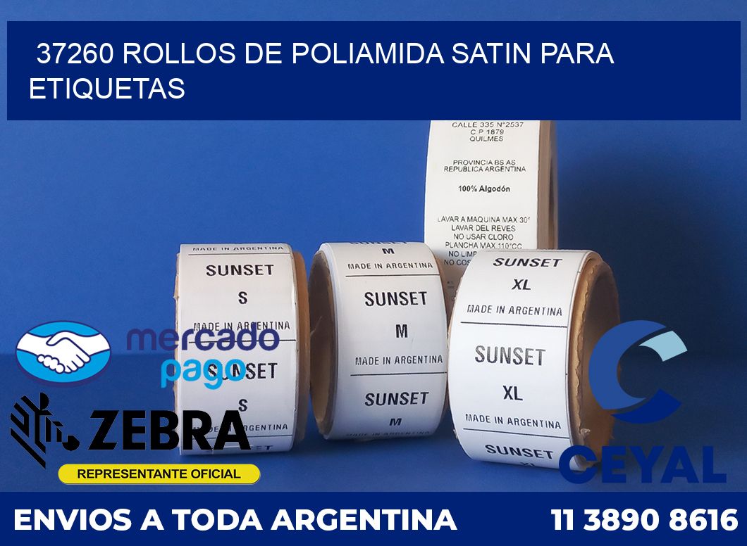 37260 ROLLOS DE POLIAMIDA SATIN PARA ETIQUETAS
