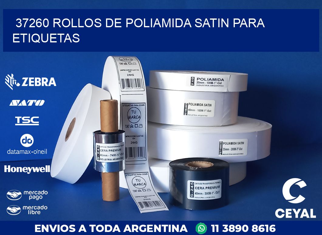 37260 ROLLOS DE POLIAMIDA SATIN PARA ETIQUETAS