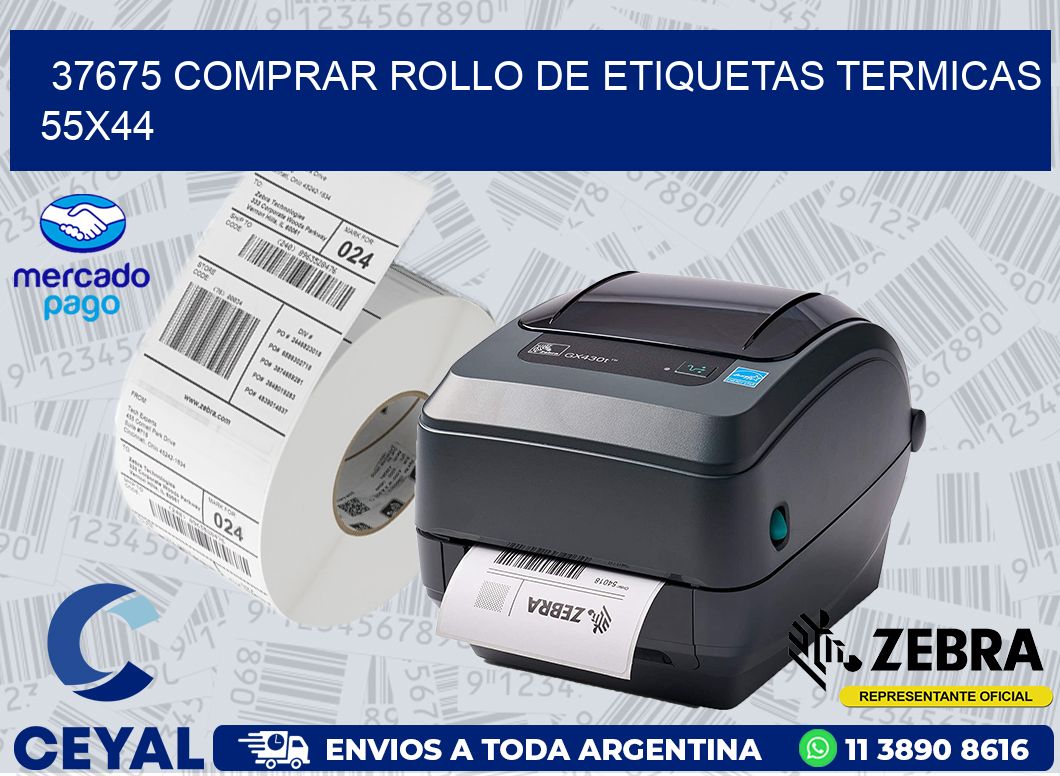 37675 COMPRAR ROLLO DE ETIQUETAS TERMICAS 55X44