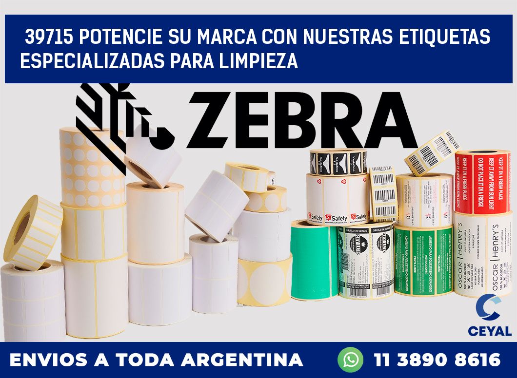 39715 POTENCIE SU MARCA CON NUESTRAS ETIQUETAS ESPECIALIZADAS PARA LIMPIEZA