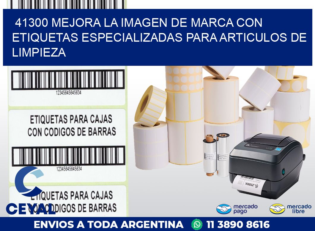 41300 MEJORA LA IMAGEN DE MARCA CON ETIQUETAS ESPECIALIZADAS PARA ARTICULOS DE LIMPIEZA