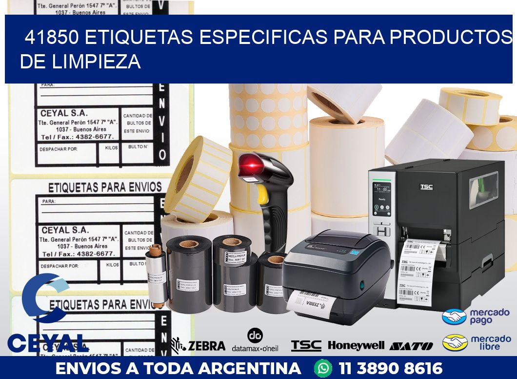 41850 ETIQUETAS ESPECIFICAS PARA PRODUCTOS DE LIMPIEZA