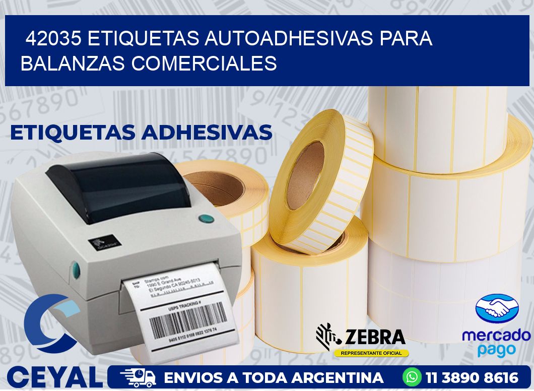 42035 ETIQUETAS AUTOADHESIVAS PARA BALANZAS COMERCIALES