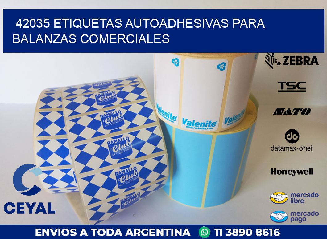 42035 ETIQUETAS AUTOADHESIVAS PARA BALANZAS COMERCIALES