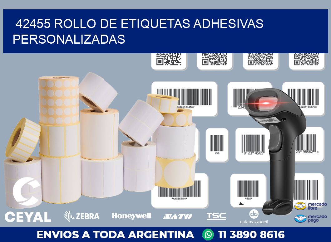 42455 ROLLO DE ETIQUETAS ADHESIVAS PERSONALIZADAS