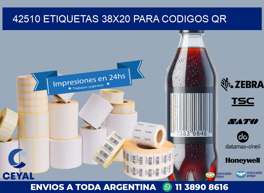 42510 ETIQUETAS 38X20 PARA CODIGOS QR