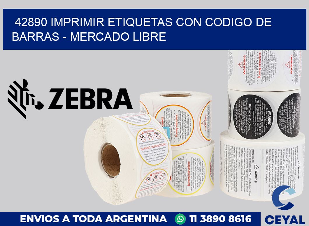 42890 IMPRIMIR ETIQUETAS CON CODIGO DE BARRAS - MERCADO LIBRE
