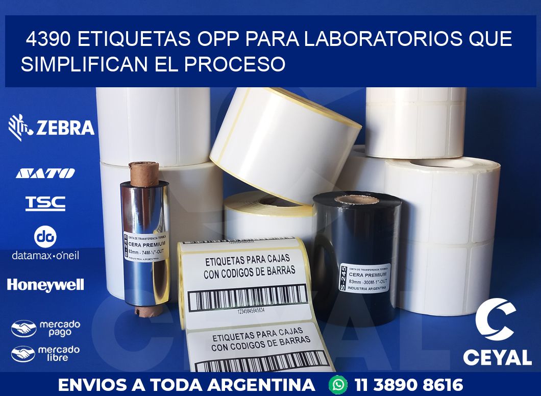 4390 ETIQUETAS OPP PARA LABORATORIOS QUE SIMPLIFICAN EL PROCESO