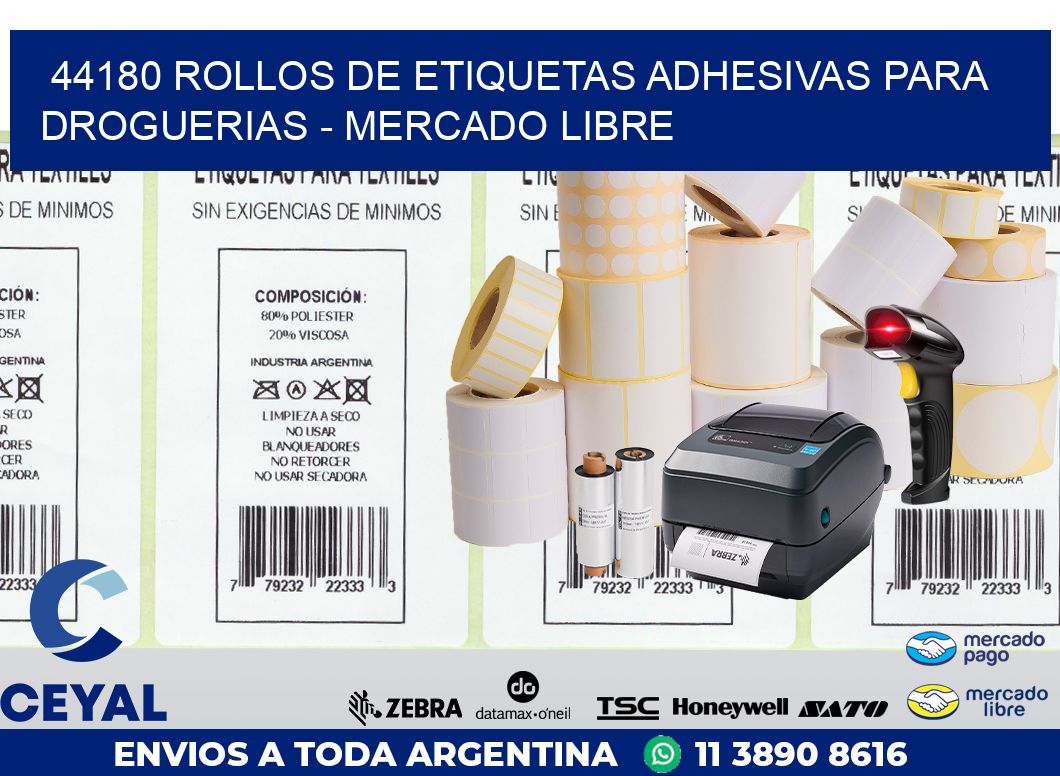 44180 ROLLOS DE ETIQUETAS ADHESIVAS PARA DROGUERIAS – MERCADO LIBRE