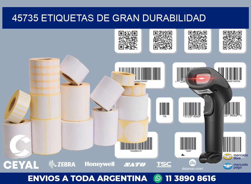 45735 ETIQUETAS DE GRAN DURABILIDAD