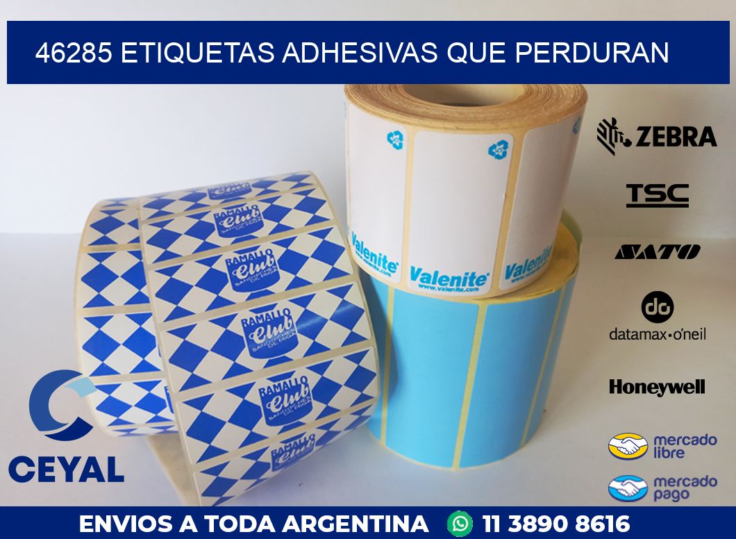 46285 ETIQUETAS ADHESIVAS QUE PERDURAN