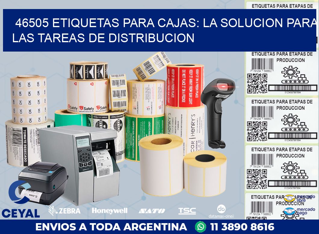 46505 ETIQUETAS PARA CAJAS: LA SOLUCION PARA LAS TAREAS DE DISTRIBUCION