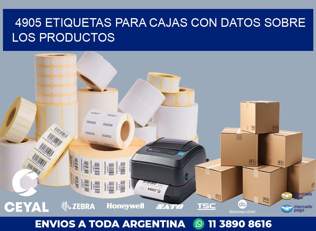 4905 ETIQUETAS PARA CAJAS CON DATOS SOBRE LOS PRODUCTOS