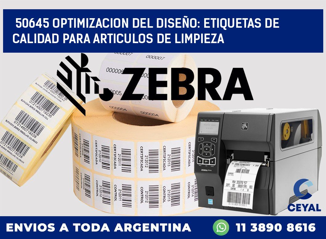 50645 OPTIMIZACION DEL DISEÑO: ETIQUETAS DE CALIDAD PARA ARTICULOS DE LIMPIEZA