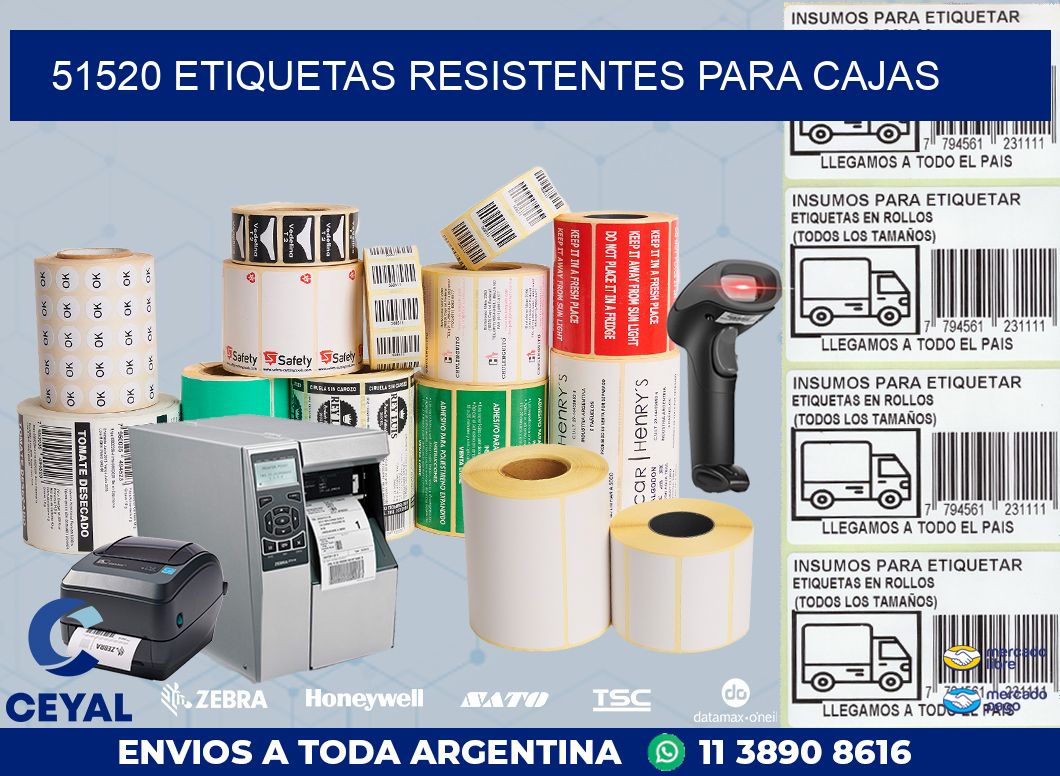 51520 ETIQUETAS RESISTENTES PARA CAJAS