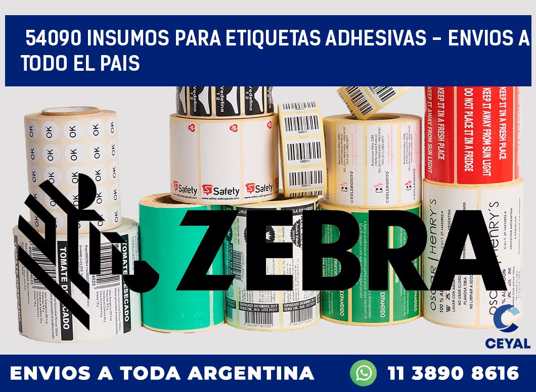 54090 INSUMOS PARA ETIQUETAS ADHESIVAS - ENVIOS A TODO EL PAIS