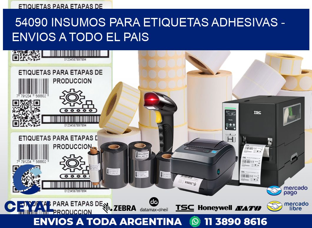 54090 INSUMOS PARA ETIQUETAS ADHESIVAS - ENVIOS A TODO EL PAIS