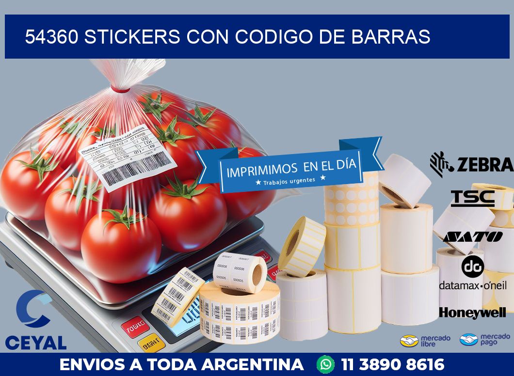 54360 STICKERS CON CODIGO DE BARRAS