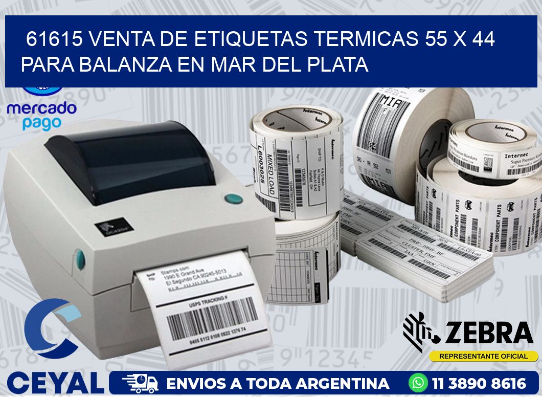 61615 VENTA DE ETIQUETAS TERMICAS 55 X 44 PARA BALANZA EN MAR DEL PLATA