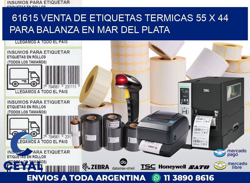 61615 VENTA DE ETIQUETAS TERMICAS 55 X 44 PARA BALANZA EN MAR DEL PLATA