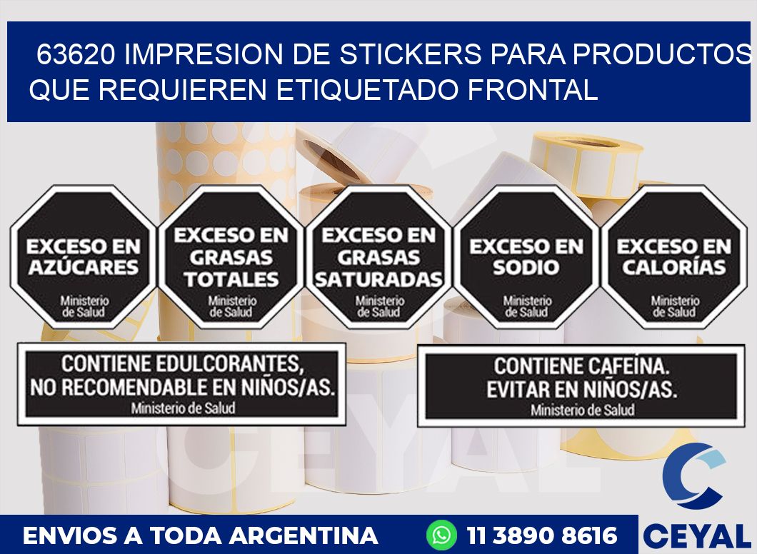 63620 IMPRESION DE STICKERS PARA PRODUCTOS QUE REQUIEREN ETIQUETADO FRONTAL