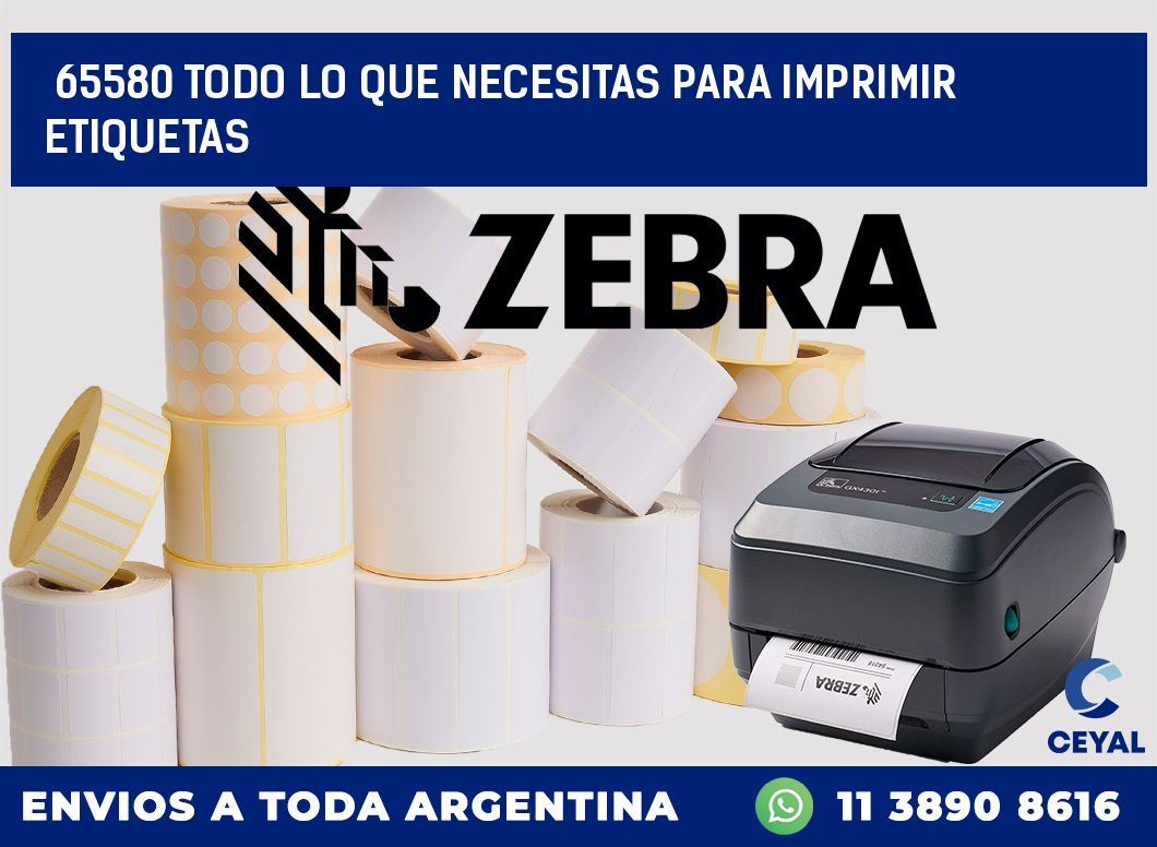 65580 TODO LO QUE NECESITAS PARA IMPRIMIR ETIQUETAS