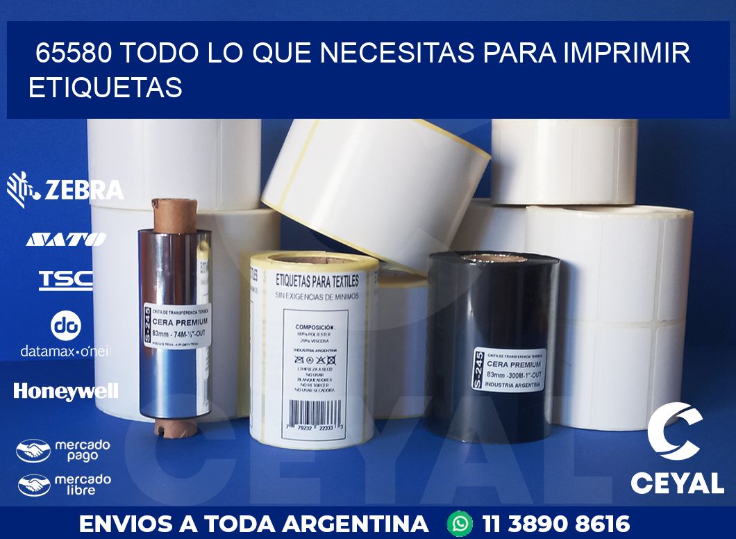 65580 TODO LO QUE NECESITAS PARA IMPRIMIR ETIQUETAS