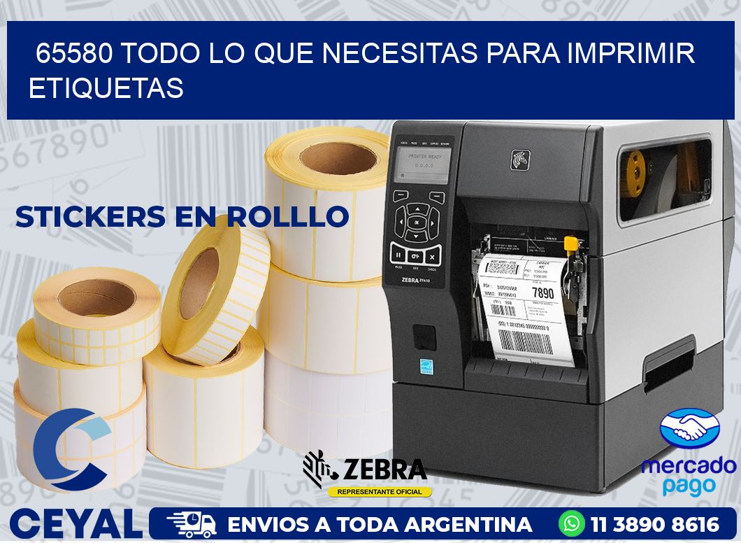 65580 TODO LO QUE NECESITAS PARA IMPRIMIR ETIQUETAS