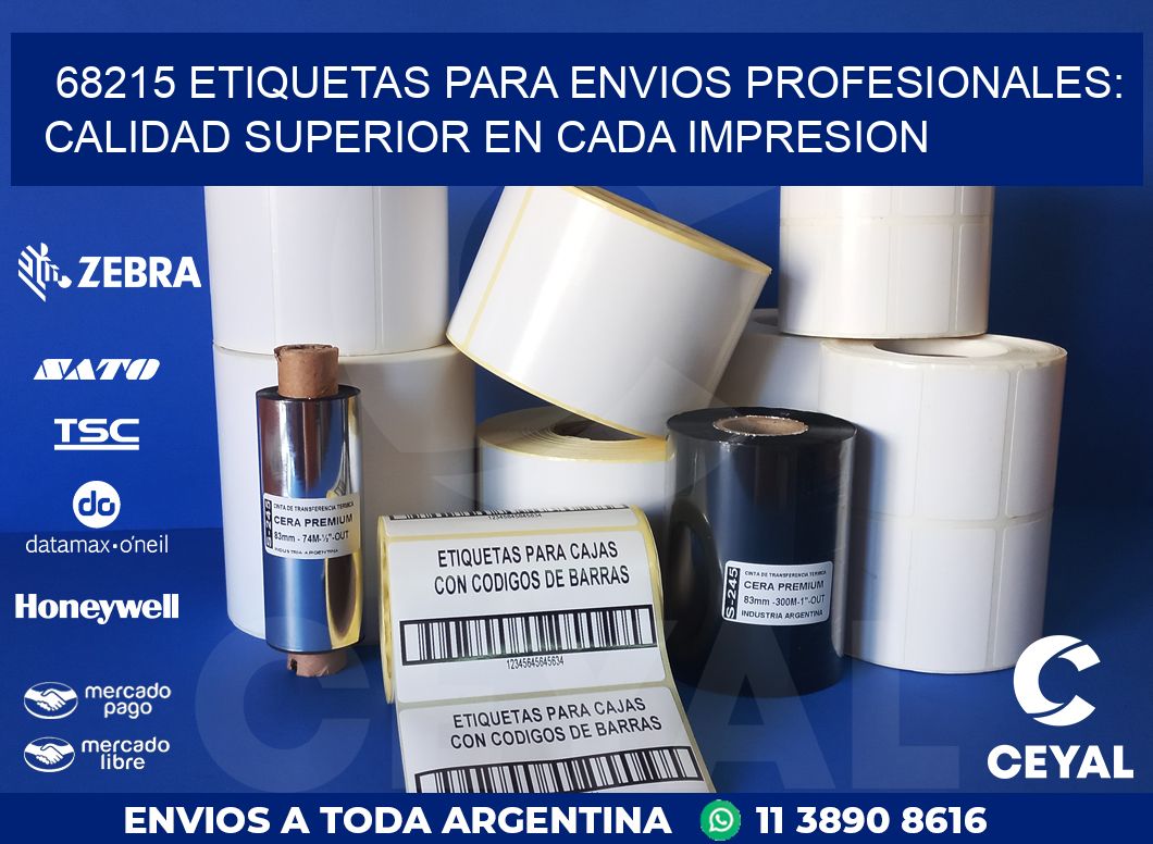 68215 ETIQUETAS PARA ENVIOS PROFESIONALES: CALIDAD SUPERIOR EN CADA IMPRESION