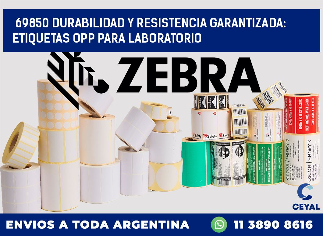 69850 DURABILIDAD Y RESISTENCIA GARANTIZADA: ETIQUETAS OPP PARA LABORATORIO