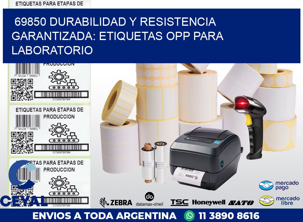 69850 DURABILIDAD Y RESISTENCIA GARANTIZADA: ETIQUETAS OPP PARA LABORATORIO