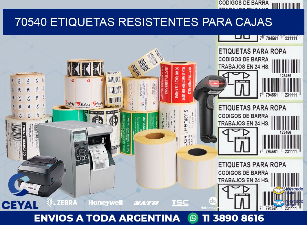 70540 ETIQUETAS RESISTENTES PARA CAJAS
