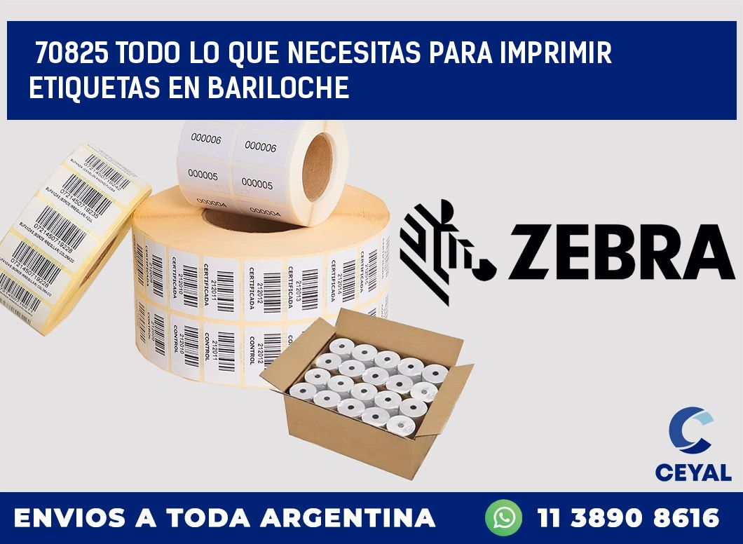 70825 TODO LO QUE NECESITAS PARA IMPRIMIR ETIQUETAS EN BARILOCHE