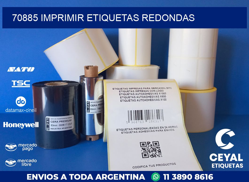 70885 IMPRIMIR ETIQUETAS REDONDAS