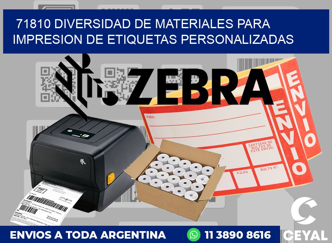 71810 DIVERSIDAD DE MATERIALES PARA IMPRESION DE ETIQUETAS PERSONALIZADAS