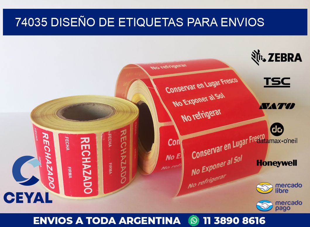 74035 DISEÑO DE ETIQUETAS PARA ENVIOS