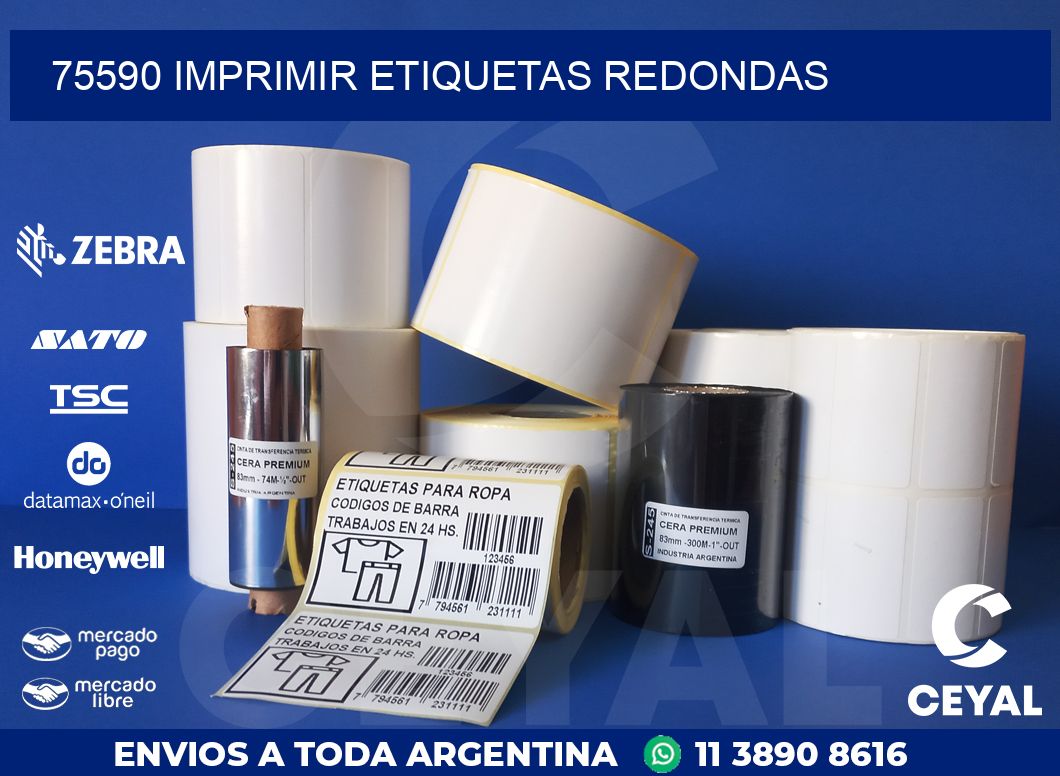 75590 IMPRIMIR ETIQUETAS REDONDAS